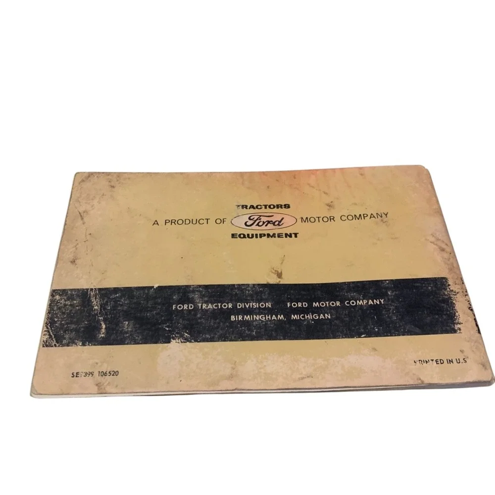Manual Ford Tractor Operators Manual For Models 3400 3500 4400 & 4500